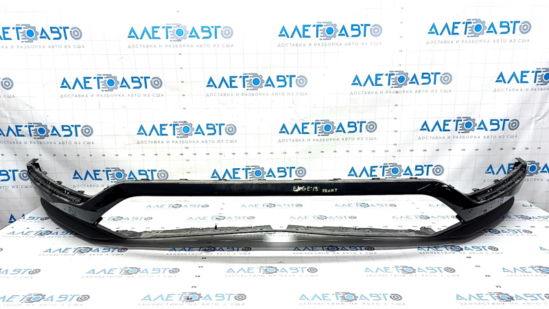 Губа нижняя переднего бампера Ford Edge 19-24 SEL, TITANIUM черная, структура, царапины