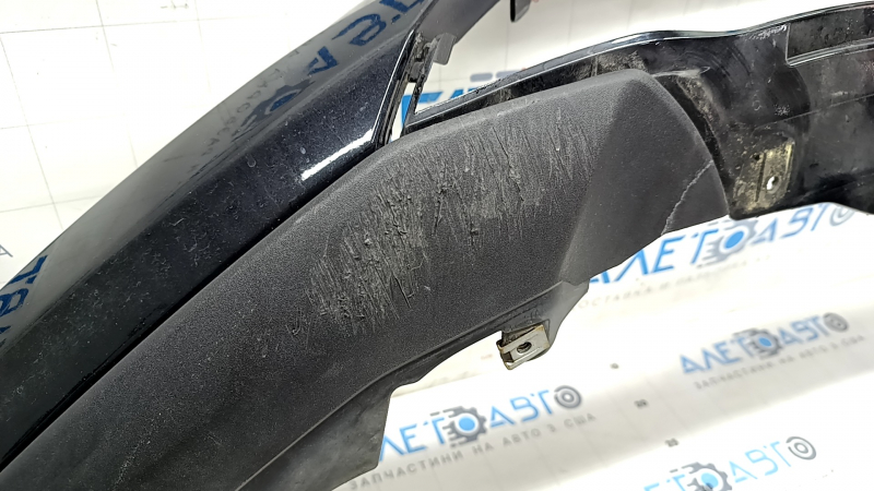 Губа нижняя переднего бампера Ford Edge 19-24 SEL, TITANIUM черная, структура, царапины