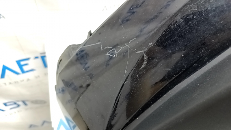 Губа нижняя переднего бампера Ford Edge 19-24 SEL, TITANIUM черная, структура, царапины