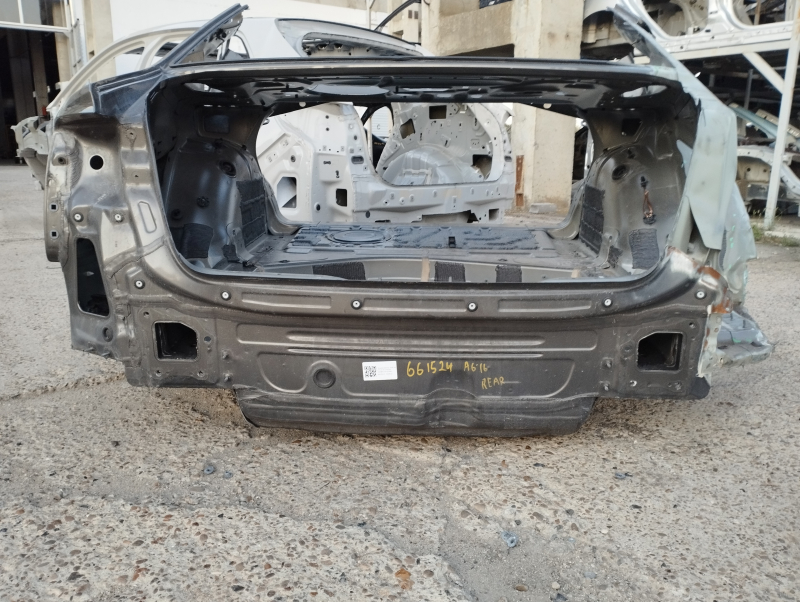 Задняя панель Audi A6 C7 12-18 2 части, графит, на кузове