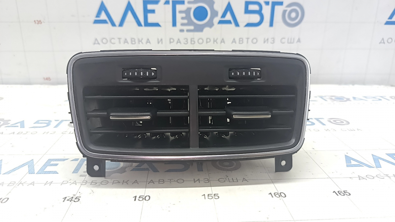 Дефлектор воздуховода центральной консоли Audi A6 C8 19-25 под 3 zone ac, черный с хром