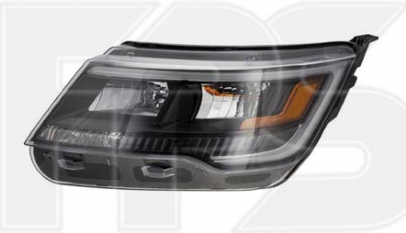 Фара передняя левая в сборе Ford Explorer 16-18 галоген + LED темная