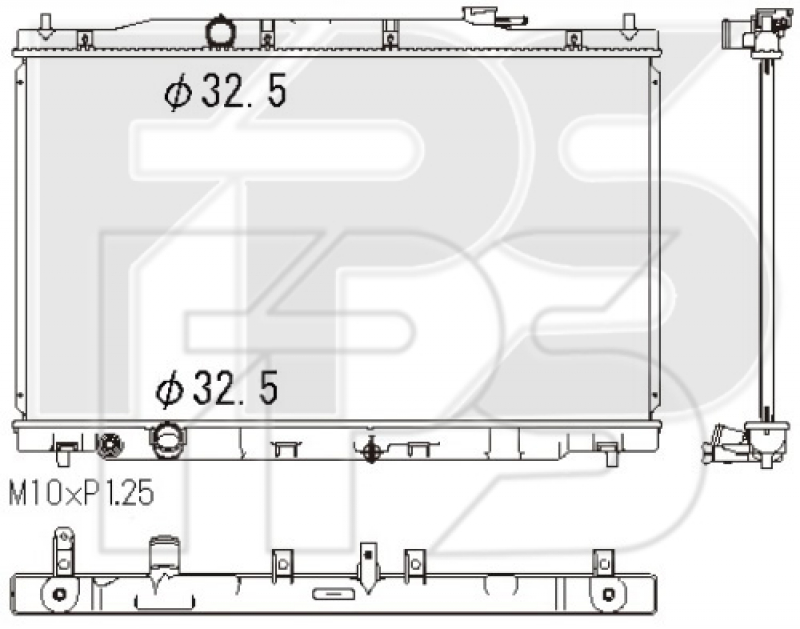 Радиатор охлаждения вода Honda CRV 12-14 2.4