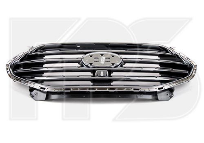 Решетка радиатора grill Ford Edge 19-24 под камеру