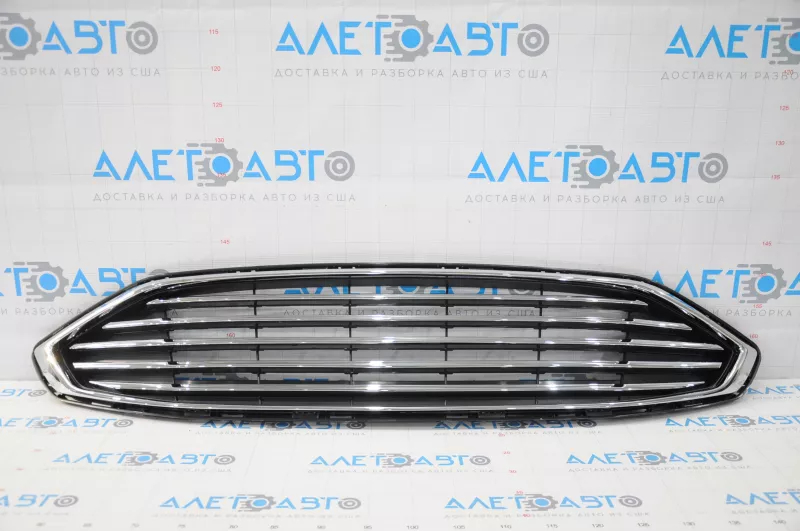 Решетка радиатора grill в сборе с обрамлением Ford Fusion mk5 17-18 хром
