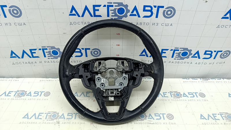 Руль голый Ford Fusion mk5 13-16 черная кожа, потерт, царапины