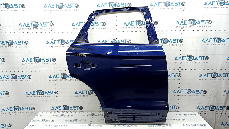 Дверь голая задняя правая Audi Q5 80A 18-24 синий LX5H, тычки