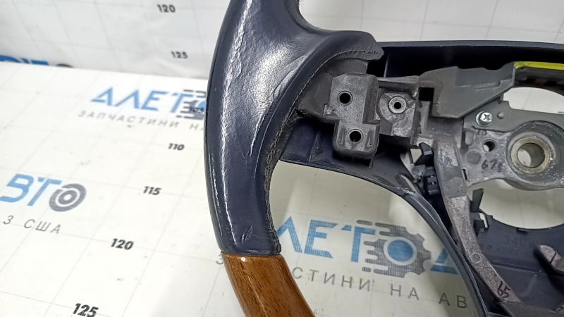 Руль голый Lexus ES350 07-09 кожа, черный , светлое дерево, царапины, тычки