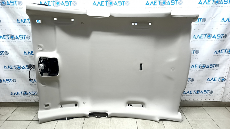 Обшивка потолка Ford Fusion mk5 17-20 серая без люка, с блоком, под чистку