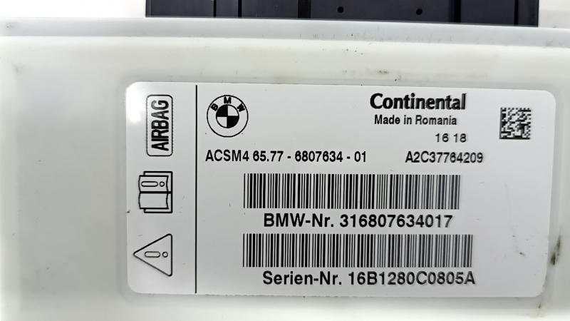 Crash Impact Diagnostic Control Module BMW 5 F10 11-16