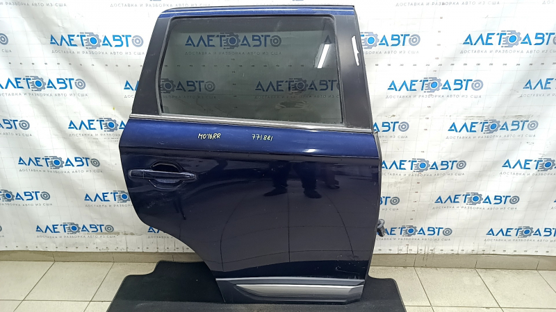 Дверь в сборе задняя правая Mitsubishi Outlander 16-19 рест, синий D14