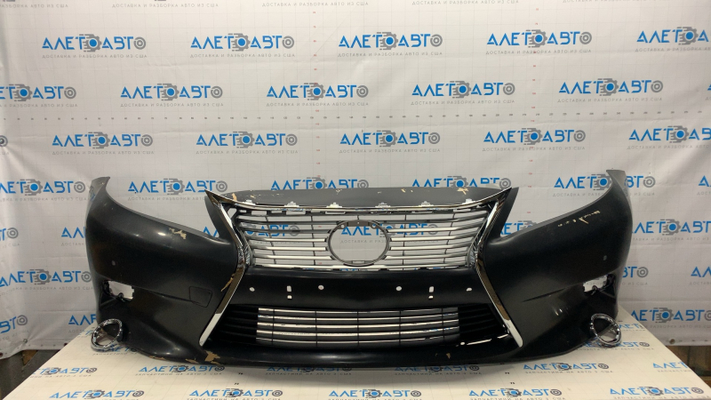 Бампер передний в сборе Lexus ES300h ES350 13-15 дорест 12 позиций