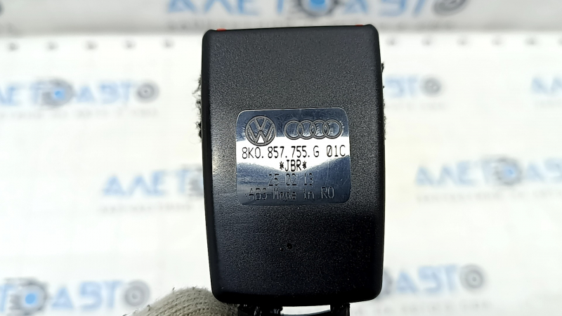 Защелка водительского ремня безопасности Audi A6 C7 12-18 с датчиком, черная