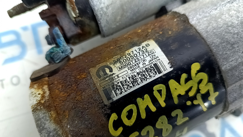 Starter Jeep Compass 17-19 2.4 daune de apă, ruginit, pentru piese