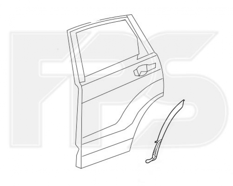 Накладка двери задней левой Honda CRV 17-22 арка