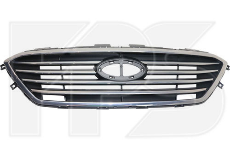 Решетка радиатора grill Hyundai Sonata 15-17 SE хром