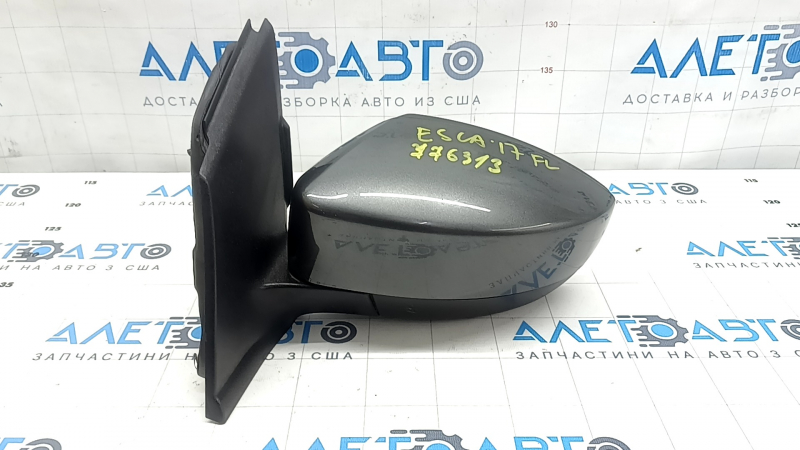 Зеркало боковое левое в сборе Ford Escape MK3 17-19 рест 3 пина, графит J7