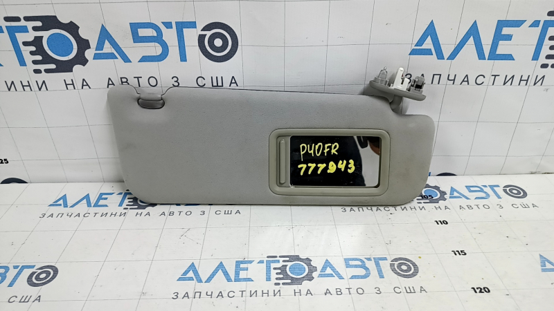 Козырек правый Toyota Prius V 12-17 серый, без крючка, под химчистку