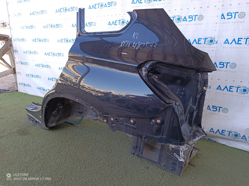 Четверть крыло задняя левая BMW X1 F48 16-22 черная, отпилена, тычки