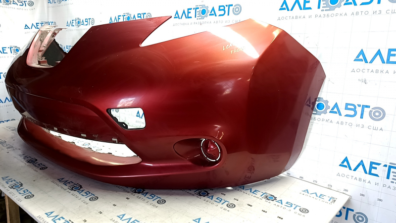 Бампер передний голый Nissan Leaf 13-17 красный NAH