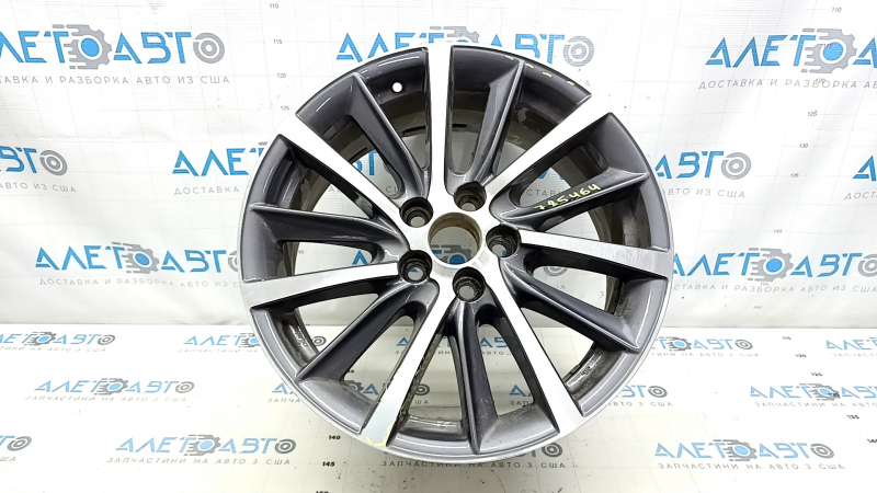 Диск колесный R18 x 7J ET30 Toyota Highlander 14-19 тип 4 графит, легкая бордюрка, коррозия