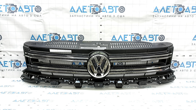 Решетка радиатора grill в сборе VW Tiguan 12-18 рест со значком, TONG YANG, CAPA, вздулся хром
