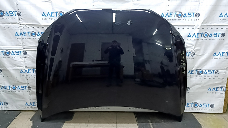 Капот голый Audi Q3 8U 15-18 алюминий, черный LY9B, тычка
