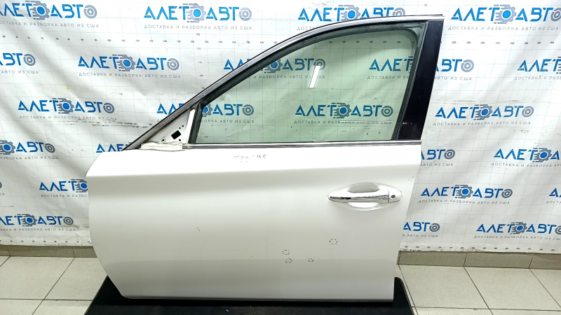 Дверь в сборе передняя левая Infiniti Q50 14-20 белый QAB, keyless, тычки