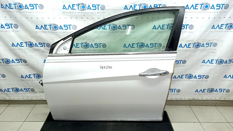 Дверь в сборе передняя левая Hyundai Sonata 11-15 hybrid, белый WW7