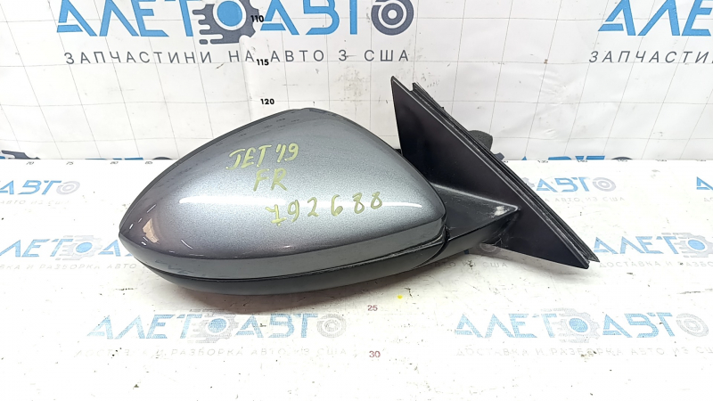 Зеркало боковое правое в сборе VW Jetta 19-23 5+2 пинов, BSM, подогрев, графит