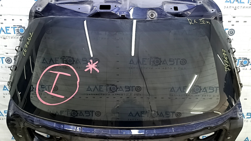 Дверь багажника голая со стеклом Lexus RX350 RX450h 16-22 электро, синий 8X5