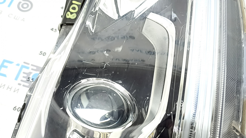 Фара передняя правая голая Honda Accord 17 рест, hybrid, галоген под ДХО, песок