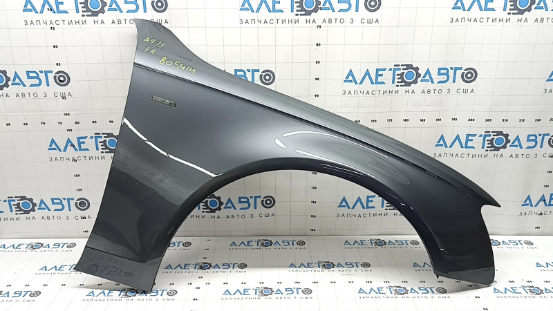 Крыло переднее правое Audi A4 B8 13-16 рест, графит LX7R