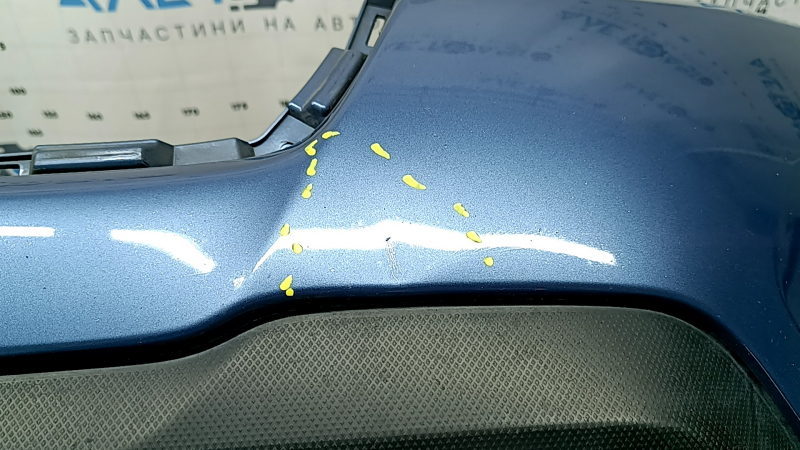 Бампер передний голый Subaru Forester 19-21 SK синий, царапины, вмятина