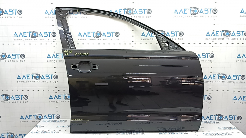 Дверь голая передняя правая Audi A6 C7 12-18 графит LX7U, потерта