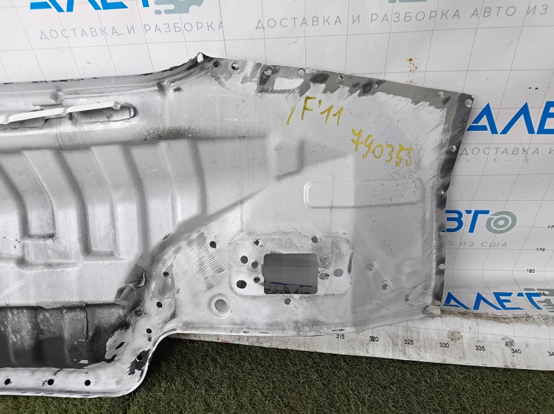 Задняя панель Hyundai Sonata 11-15 белая, высверлено