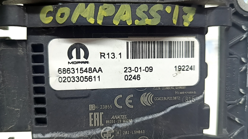 Radar de croazieră Jeep Compass 22-25 cu suport