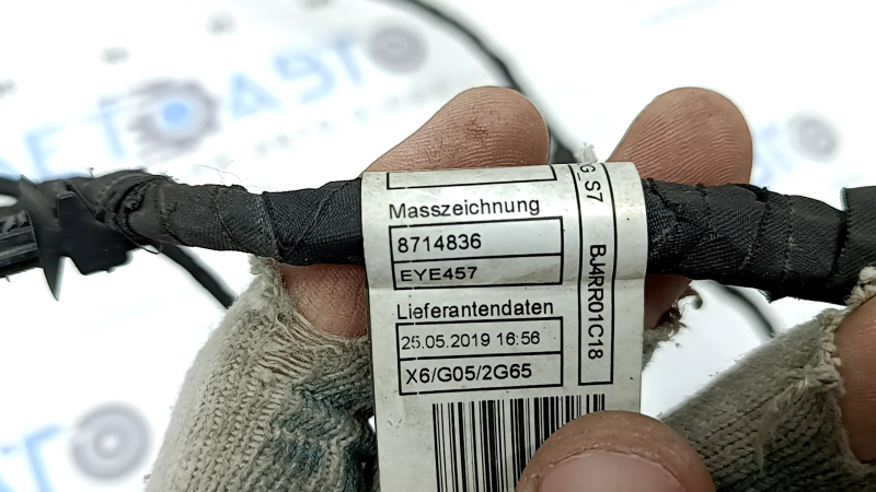 Проводка переднего бампера BMW X5 G05 19-23 на усилителе на сигналы, датчики удара, жалюзи