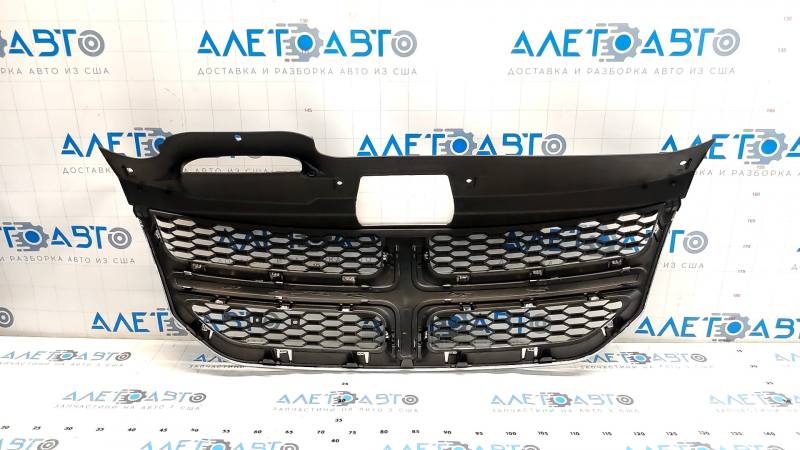 Решетка радиатора grill Dodge Journey 11-20 хром без эмблемы, трещина