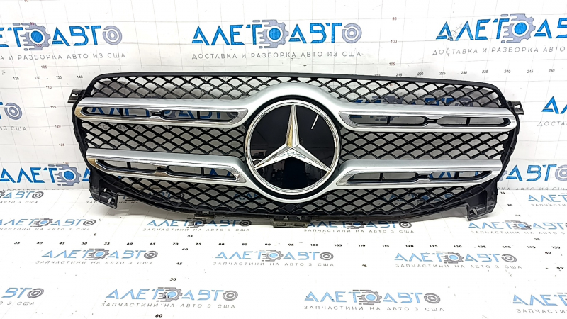 Решетка радиатора в сборе grill Mercedes W167 GLE 350 450 20-23 под радар, с эмблемой, песок