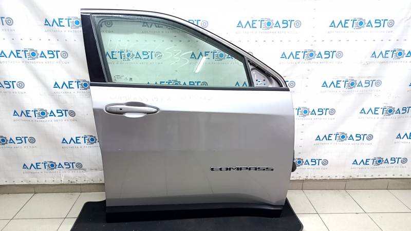 Дверь в сборе передняя правая Jeep Compass 17-26 keyless, серебро PSC, тычка