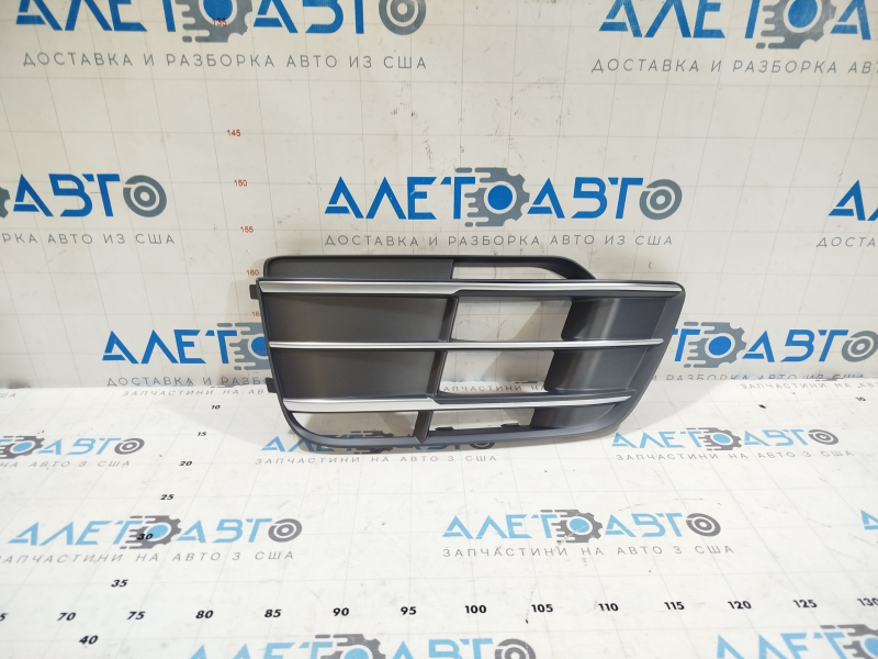 Решетка переднего бампера левая Audi Q5 80A 18-20 без радара с хромом, S-Line