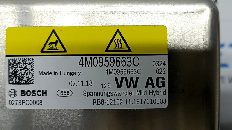 DC/DC Power Inverter Control Moduel Transform Voltage Audi Q8 19-26 MHEV 48V