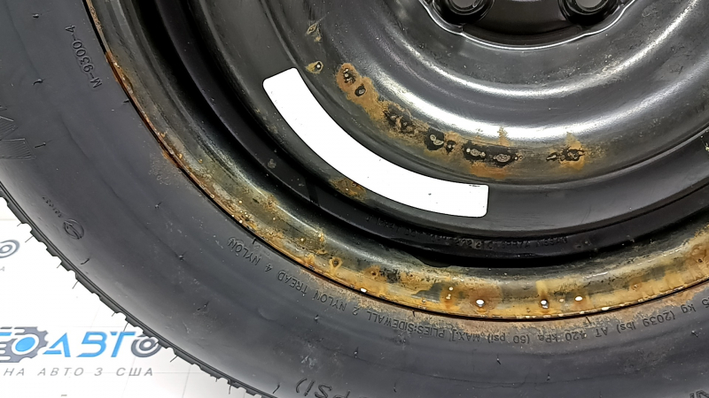 Запасное колесо докатка Nissan Rogue 21-26 R17 165/90 ржавый диск