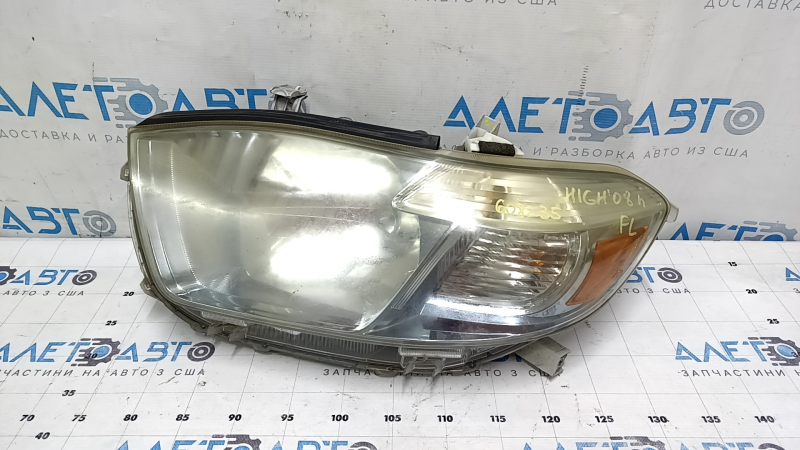 Фара передняя левая Toyota Highlander 08-10 hybrid галоген, под полировку