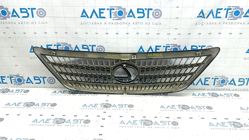 Решетка радиатора grill Lexus RX400h 06-08 с эмблемой, песок