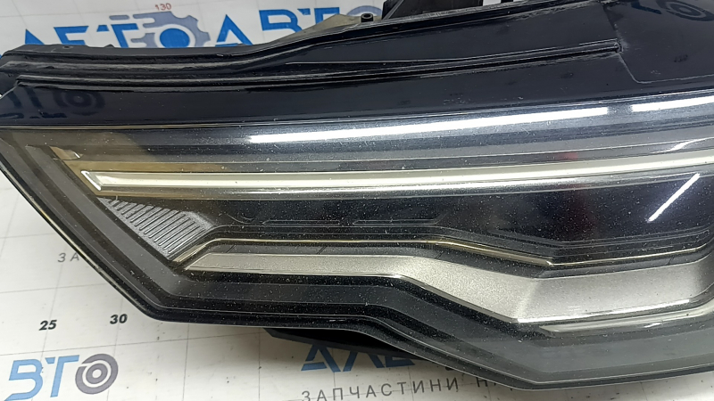 Фара передняя левая в сборе Audi A6 C8 19-24 LED, Matrix beam с уплотнителем, под полировку