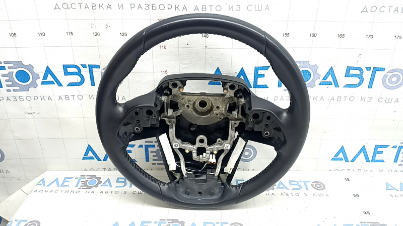 Руль голый Toyota Prius 50 16-22 кожа черный с подогревом, с накладкой