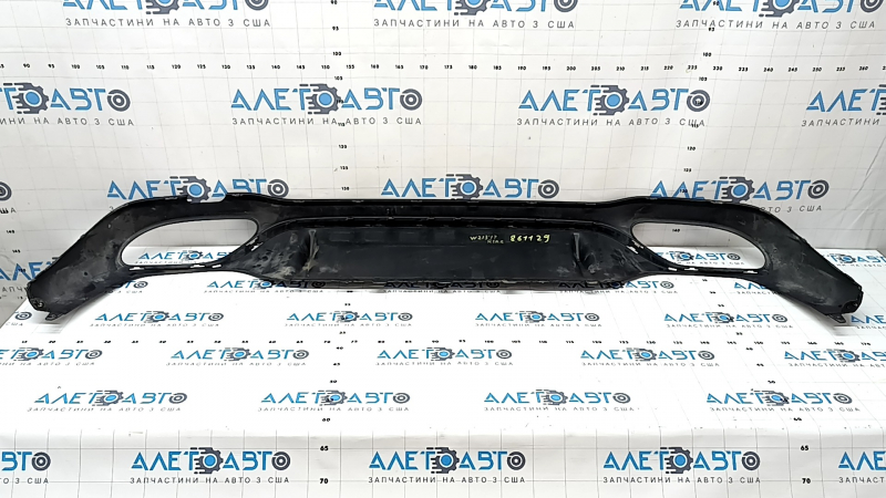 Губа заднего бампера Mercedes W213 E 17-23 структура под молдинг, AMG pkg, царапины