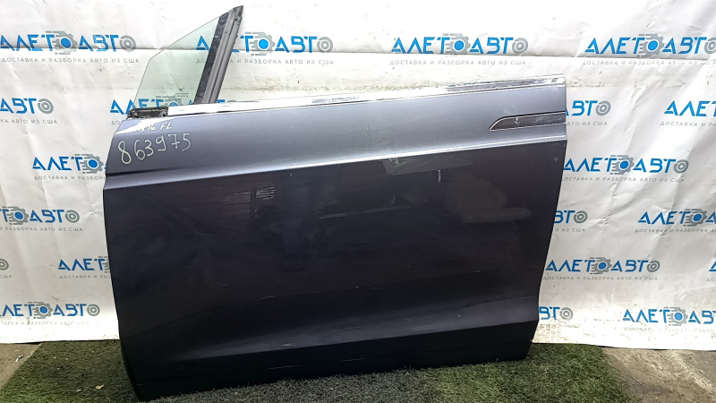 Дверь в сборе передняя левая Tesla Model X 16-21 графит PMNG, царапины на ручке